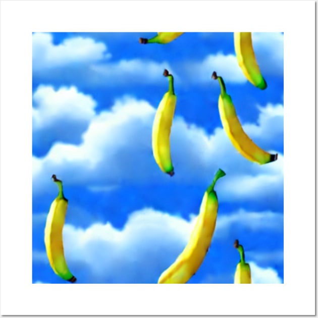 Flying Yellow Bananas are Everywhere! Wall Art by drumweaver